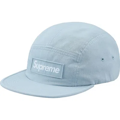 Pre-owned Supreme Military Camp Cap (ss18) In Light Blue