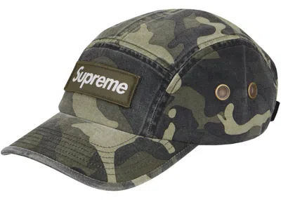 Pre-owned Supreme Military Camp Cap (ss23) In Olive Camo