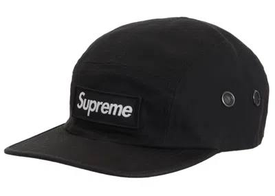 Pre-owned Supreme Military Camp Cap (ss24) In Black