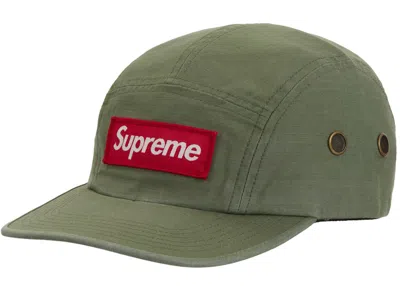 Pre-owned Supreme Military Camp Cap (ss24) In Olive