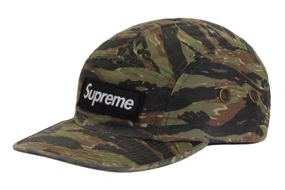 Pre-owned Supreme Military Camp Cap (ss24) Olive Tiger Camo