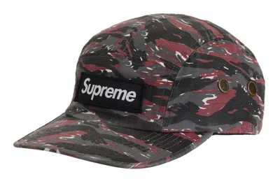 Pre-owned Supreme Military Camp Cap (ss24) Red Tiger Camo