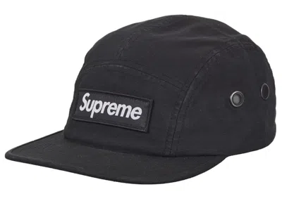Pre-owned Supreme Military Camp Cap (ss25) In Black