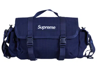 Pre-owned Supreme Mini Duffle Bag (ss24) In Navy Blue