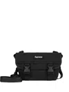 Supreme Mini Logo-patch Messenger Bag In Black
