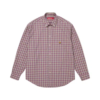 Pre-owned Supreme Mini Plaid Shirt 'pink' | Men's Size Xl