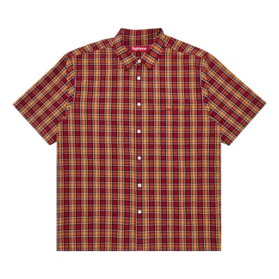 Pre-owned Supreme Mini Plaid Short-sleeve Shirt 'red' | Men's Size M