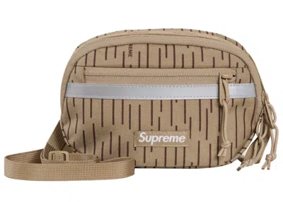 Pre-owned Supreme Mini Side Bag In Tan Raindrop In Brown