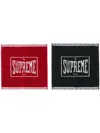 Supreme Mini Square Towels (set Of Two) In Red