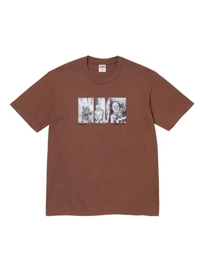 Supreme Mister Cartoon Pow T-shirt In Brown