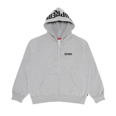 Pre-owned Supreme Mister Cartoon Zip Up Hooded Sweatshirt 'heather Grey'