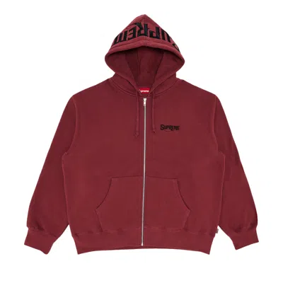 Pre-owned Supreme Mister Cartoon Zip Up Hooded Sweatshirt 'plum'