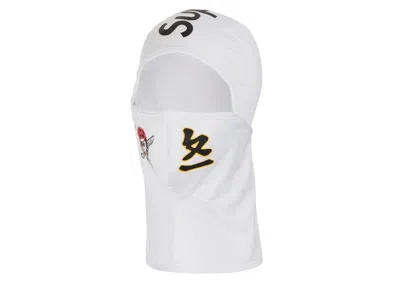 Pre-owned Supreme Mlb Kanji Teams Pittsburgh Pirates Lightweight Balaclava In White