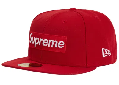 Pre-owned Supreme Mlb Teams Atlanta Box Logo New Era In Red