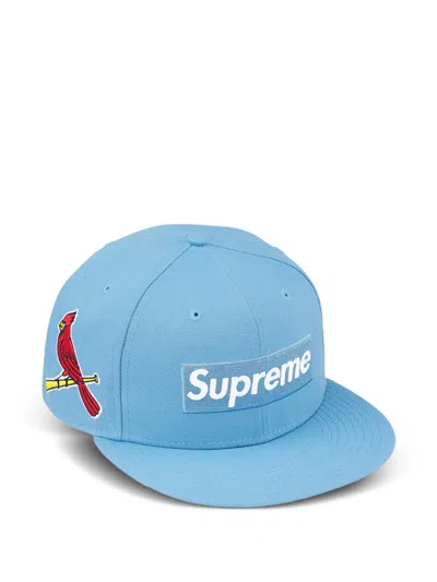 Supreme Mlb Teams Box Logo New Era Cap In Blue