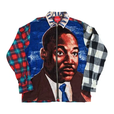 Pre-owned Supreme Mlk Zip Flannel Shirt 'multi' | Multi-color | Men's Size L