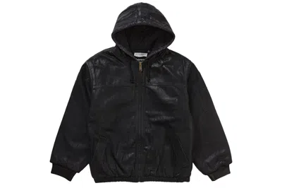Pre-owned Supreme Mm6 Maison Margiela Foil Hooded Work Jacket Black