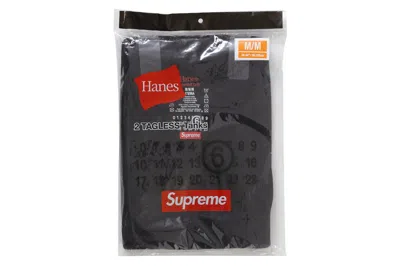 Pre-owned Supreme Mm6 Maison Margiela Hanes Tagless Tank Top (2 Pack) Black