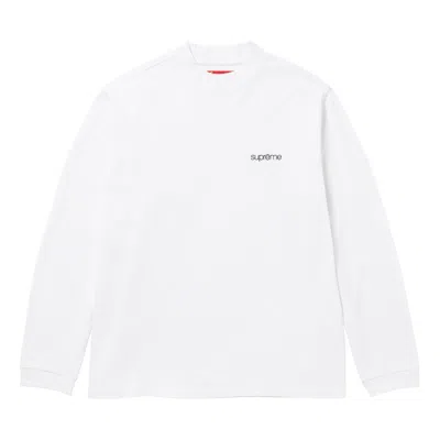 Supreme Mock Neck L/s Top 'white'