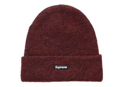 Pre-owned Supreme Mohair Beanie (fw18) In Burgundy