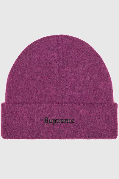 Supreme Mohair Beanie In Purple, Men's At Urban Outfitters