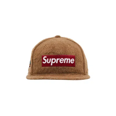 Pre-owned Supreme Mohair Box Logo New Era 'camel' | Tan | Men's Size 7.125 In Brown