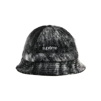 Pre-owned Supreme Mohair Plaid Bell Hat 'black' | Men's Size M/l