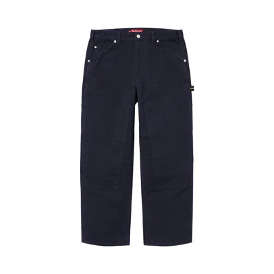 Pre-owned Supreme Moleskin Double Knee Painter Pant 'navy' In Blue
