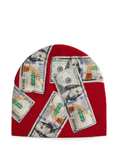 Supreme Money Beanie Hat In Red