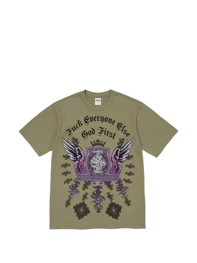 Supreme Money Graphic-print T-shirt In Green