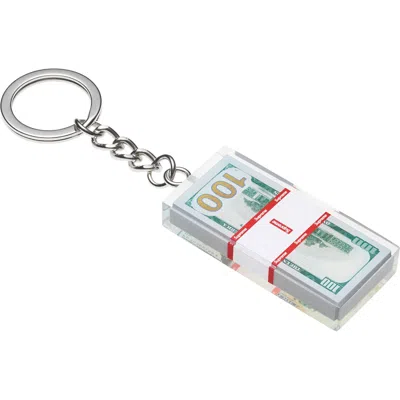 Pre-owned Supreme Money Hundred Dollar Bill Cash Paperweight Keychain In Multi
