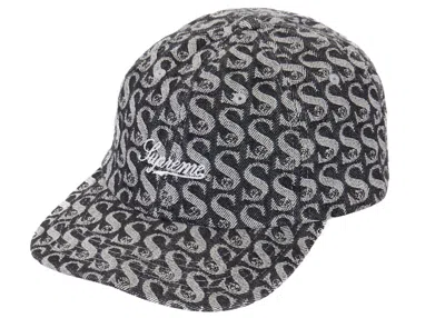Pre-owned Supreme Monogram Denim 6panel In Black