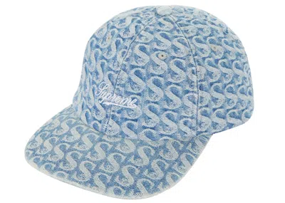 Pre-owned Supreme Monogram Denim 6panel In Blue