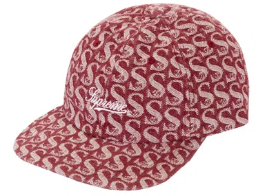 Pre-owned Supreme Monogram Denim 6panel In Red