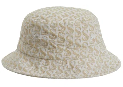 Pre-owned Supreme Monogram Denim Crusher Hat In Tan