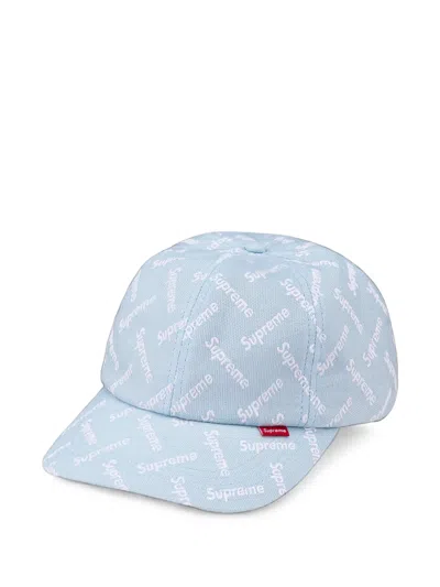 Supreme Monogram-jacquard Baseball Cap In Multi