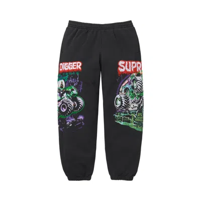 Pre-owned Supreme Monster Jam Grave Digger Sweatpant 'black' | Men's Size S