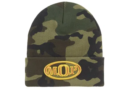 Pre-owned Supreme M.o.p. Beanie In Woodland Camo
