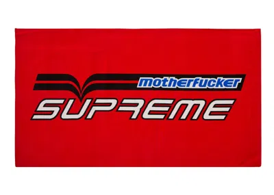 Pre-owned Supreme Motherfucker Towel In Red