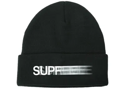 Pre-owned Supreme Motion Logo Beanie In Black