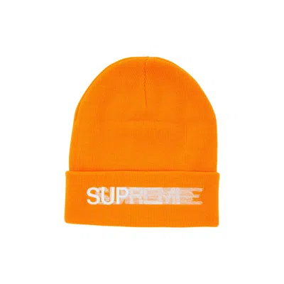 Pre-owned Supreme Motion Logo Beanie 'orange'