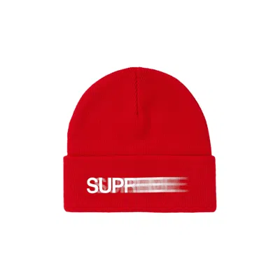 Pre-owned Supreme Motion Logo Beanie 'red' | Men's Size Onesize