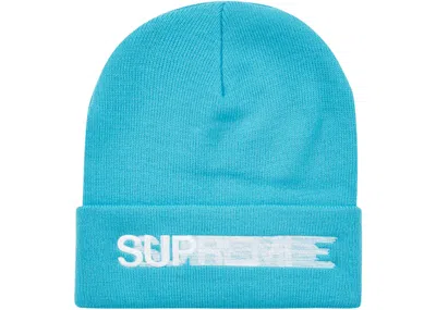 Pre-owned Supreme Motion Logo Beanie (ss23) In Bright Blue