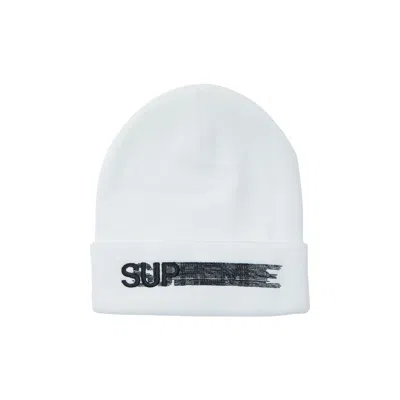 Pre-owned Supreme Motion Logo Beanie 'white'