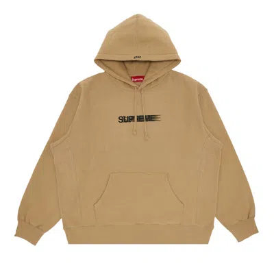 Pre-owned Supreme Motion Logo Hooded Sweatshirt 'dark Tan'