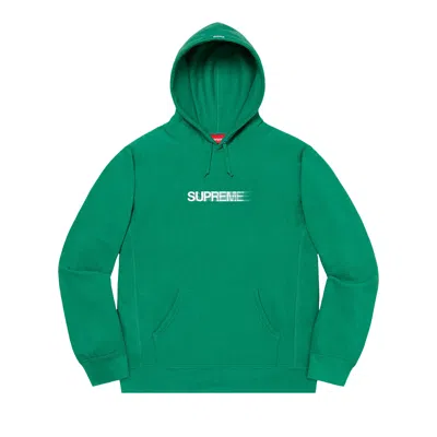 Pre-owned Supreme Motion Logo Hooded Sweatshirt 'light Pine' In Green