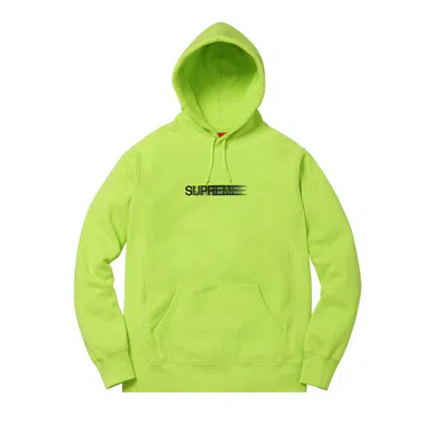 Pre-owned Supreme Motion Logo Hooded Sweatshirt 'lime' | Green | Men's Size S