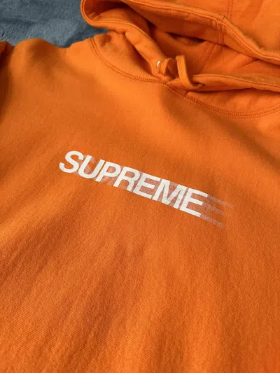 Pre-owned Supreme Motion Logo Hooded Sweatshirt (ss23) In Orange