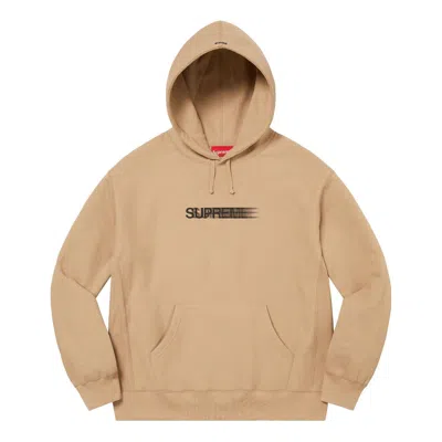 Supreme Motion Logo Hooded Sweatshirt 'tan Black' In Brown