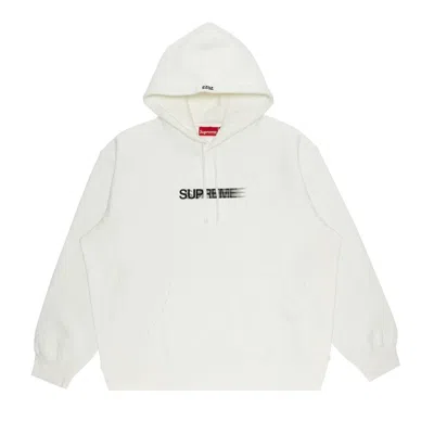 Pre-owned Supreme Motion Logo Hooded Sweatshirt 'white'